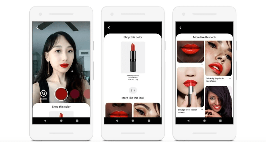 pinterest try on feature